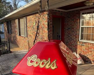Vintage Coors Beer Pool Table Light