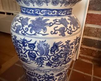 Blue and White Porcelain Garden Stool
