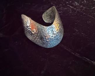Hammered Metal Cuff Bracelet
