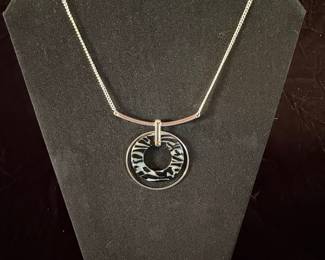 Glass Inlay Pendant Necklace