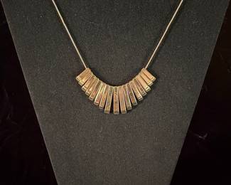 Art Deco Style Fan Necklace