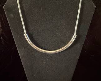 Modern Curved Bar Necklace
