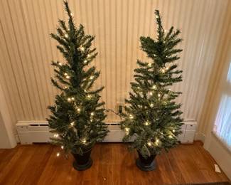 Artificial Christmas Trees with Lights