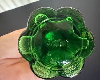 Avon Emerald Green "Wildflower" Decanter