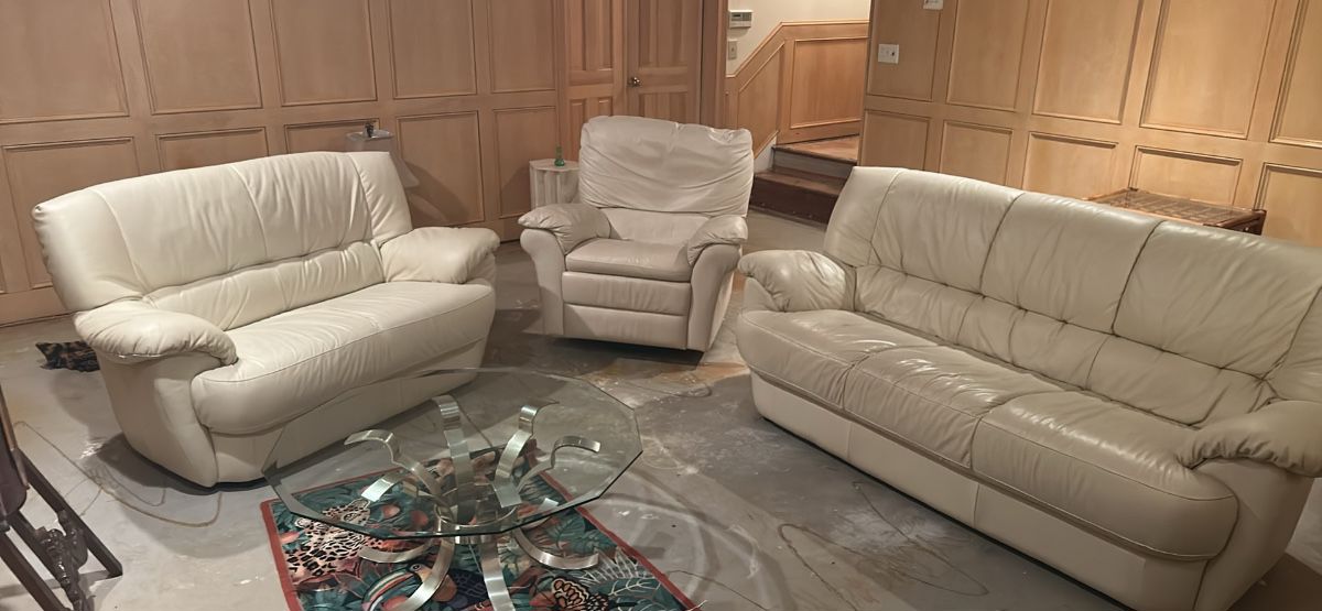 Italian leather couch set- will sell individually