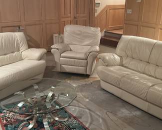 Italian leather couch set- will sell individually