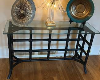 Bamboo console table