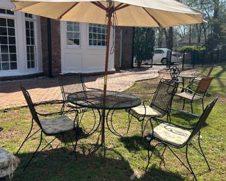 Wrought iron patio set