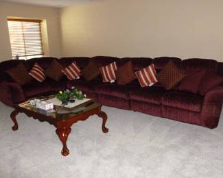 Really nice sofa sectional in like new condition (basement)..reclining and massaging 