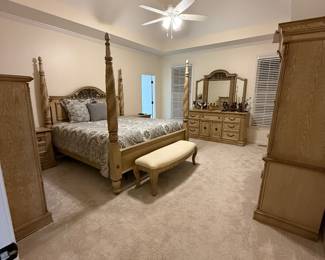 Master Bedroom - Lexington Furniture: 4-poster bed, 2 nightstands, dresser w/ mirror, armoire, chest of drawers, bench
