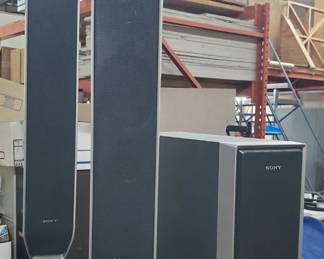 SONY TOWER AND SUB WOOFER SPEAKERS