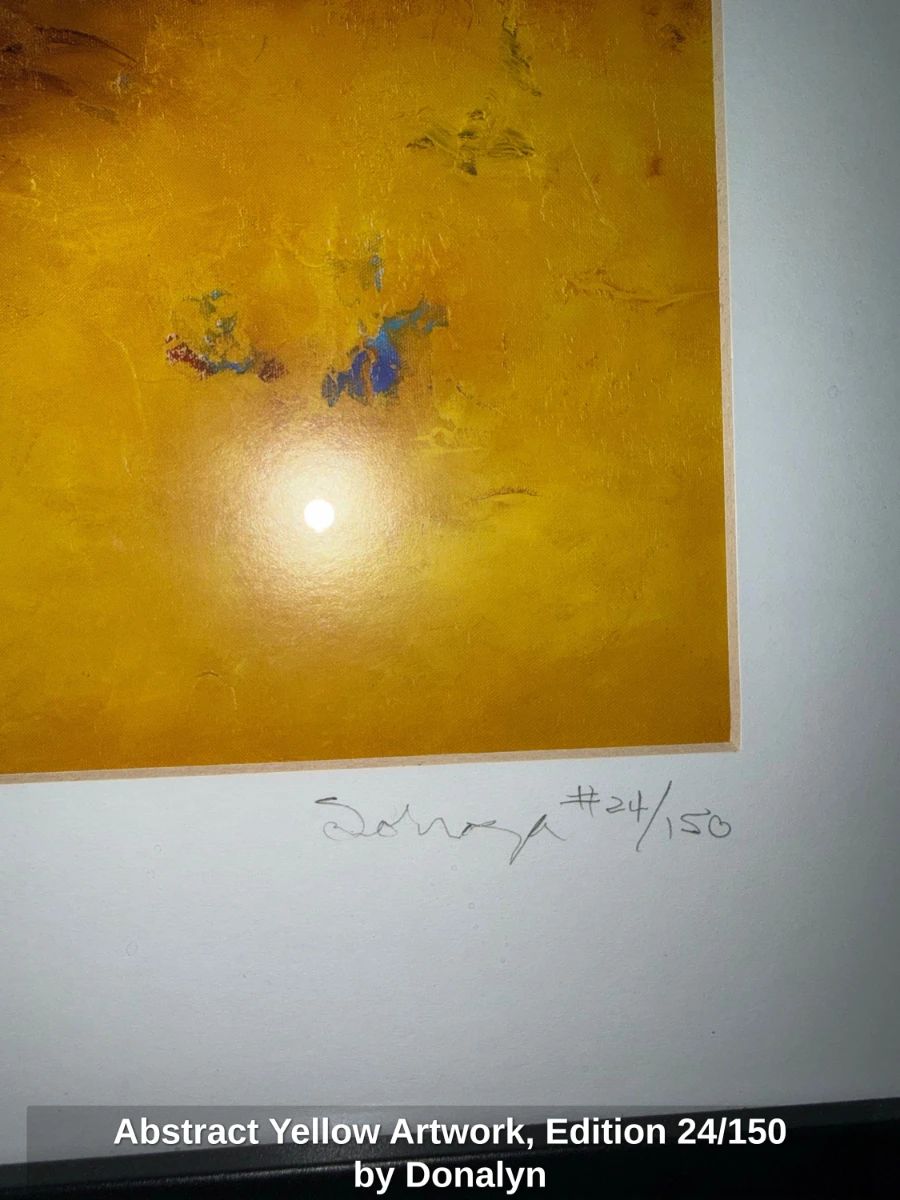 Abstract Yellow Artwork, Edition or by Donalyn