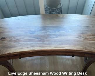 Live Edge Sheesham Wood Writing Desk