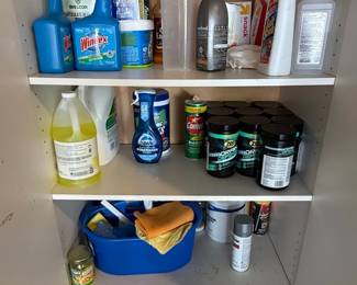 Assorted Household Cleaning Supplies and Tools