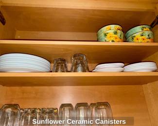 Sunflower Ceramic Canisters