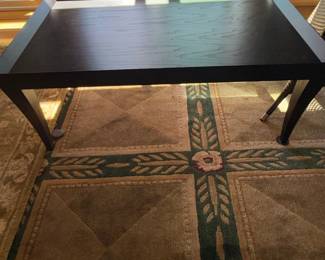 Dark Wood Coffee Table with Tapered Legs