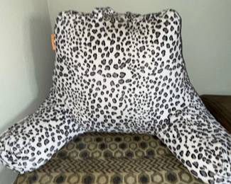 Leopard Print Bed Rest Pillow