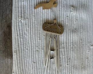 Wooden Seagull and Metal Tube Wind Chime