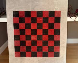 Concrete Planter with Buffalo Check Design