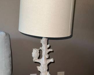 White Owl and Tree Table Lamp