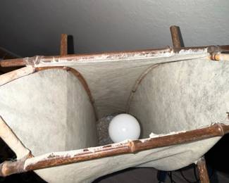 Bamboo and Paper Lantern Floor Lamp