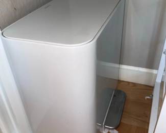 Simplehuman Rectangular Step Trash Can, White, L or . Gallon