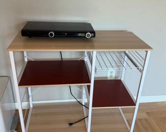 Tier Kitchen Bakers Rack with Integrated Power Outlet and Wire Rack