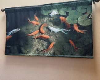 Nancy Helle Koi Pond Tapestry Wall Hanging