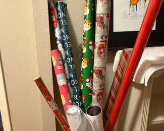 Collection of Christmas Wrapping Paper Rolls