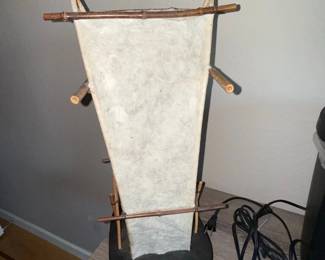 Paper and Bamboo Table Lamp