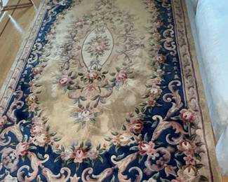 Aubusson Style Floral Rug
