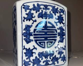 Blue and White Porcelain Double Happiness Ginger Jar