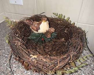 Decorative Birds Nest with Figurines