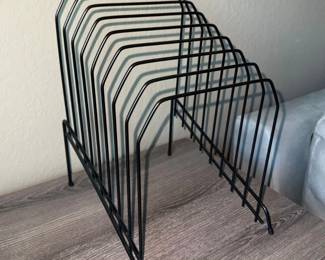 Vintage MidCentury Modern Wire Record Holder