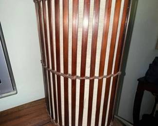 MidCentury Bamboo and Linen Table Lamp Shade