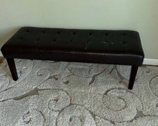 Signature Design by Ashley Haddigan Dark Brown Faux Leather Storage Bench