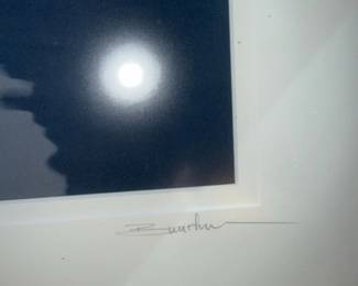 Moonlit Landscape Photograph, Signed