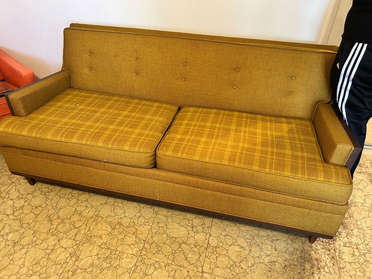 MCM plaid sofa sleeper