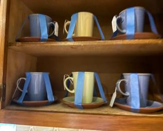 Denby Tall Mug and Saucer set 