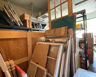 Antique Wood Windows and Wood Door 