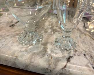 "Boopie" Pattern Sherbert & Juice Glasses 