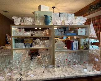 Sets of Beverage glassware: Tea, Water, Wine etc.   
