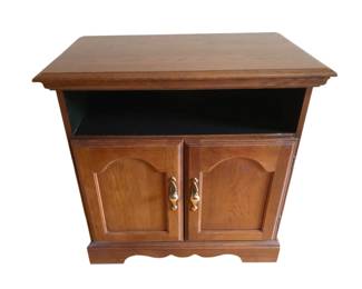 110 - Wood Stand with Swivel Top - 18 x 30 x 31