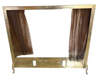 3163 - Brass Fireplace Screen - 34 x 32