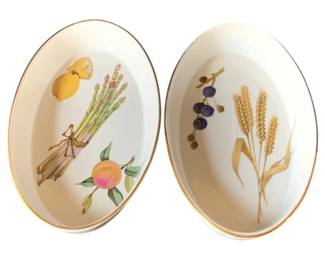 380 - 2 Evesham Royal Worcester Trays - 10 x 6