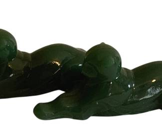 99 - 2 Heisey by Imperial Green Panthers (Description): 8 x 3 x 2