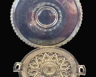 804 - Heisey & Cape Cod Platters - 11", 14"