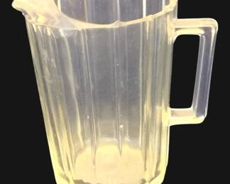 664 - Glass Pitcher - 7" Tall