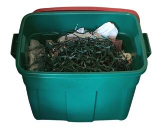 3075 - Tote Full of Christmas Lights (Description): Used as is electric/electronic/mechanical  item. No guarantee all components, untested.