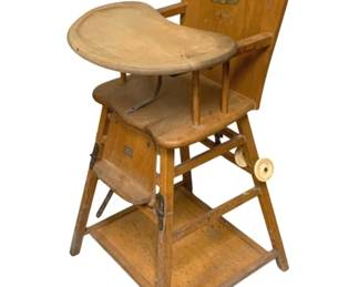 3130 - Thayer Convertible High Chair & Stroller (Description): 18 x 18 x 38